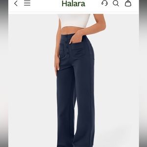 Navy blue high waisted pants